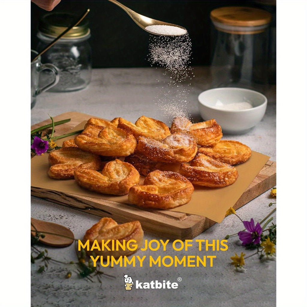 265-Sheet Katbite Heavy Duty Unbleached Baking Paper - Non-Stick, Oil Proof, Pre-Cut Large 10x15 Inch Sheets for Pizza, Bread, Cakes, Pastries, Dumplings - Perfect for Home & Professional Kitchens - Advanced Series, Steaming Cooking Wrap
