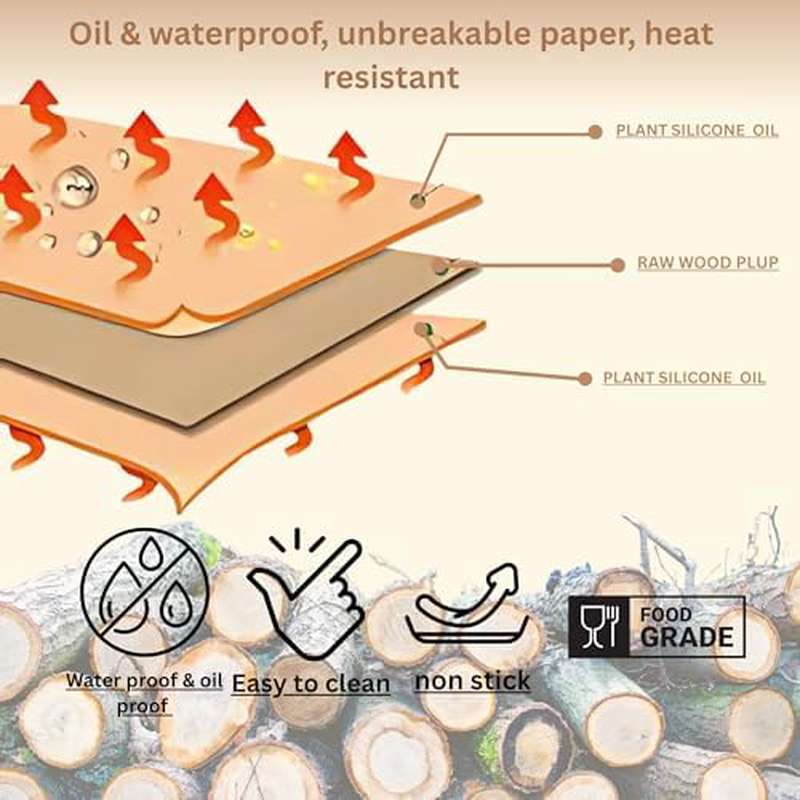 200pcs Heavy-Duty Non-Stick Air Fryer Liners - Oil-Proof, Waterproof, Pre-Cut Rounded edges for 5-8QT Fryers, Oven, Microwave, toaster ovens - Parchment Paper Sheets (200 Count) - Easy Cleanup, Mess-Free Cooking, Food Safe - Compatible with Most Air