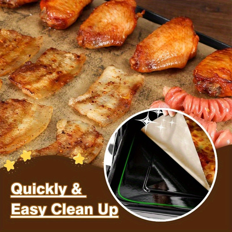 200pcs Disposable Air Fryer Parchment Paper Liners - Pre-Cut Non-Stick, Heat-Resistant up to 430°F, Compatible with Emeril Lagasse 26 QT Air Fryer & Toaster Oven, Food Grade Safe, Easy Cleanup for Baking, Roasting, Frying, Air Fryer Liners Non Stick,