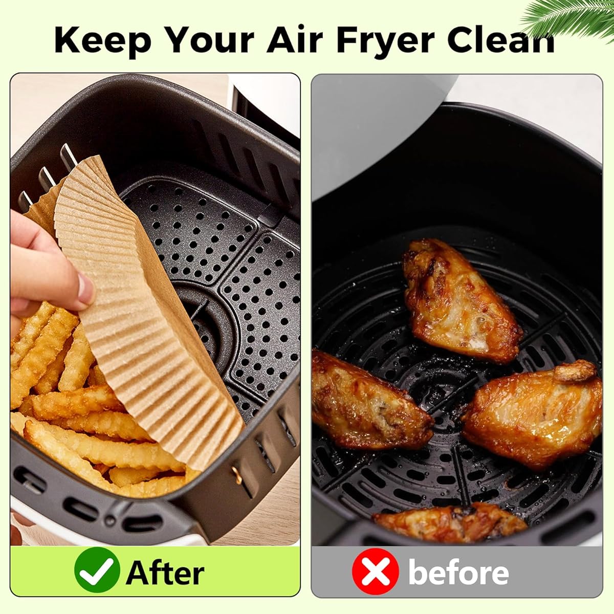 Ctizne Air Fryer Paper Liners Disposable, 200pcs 8inch Airfryer Oven Insert Parchment Paper Sheets Round, Non Stick Food Grade Baking Liner for 5Qt/6Qt/7Qt/8Qt Air Fryer Basket, Air Fryer Liners Non Stick, Special Paper for Airfryer, Air Fryer Butter