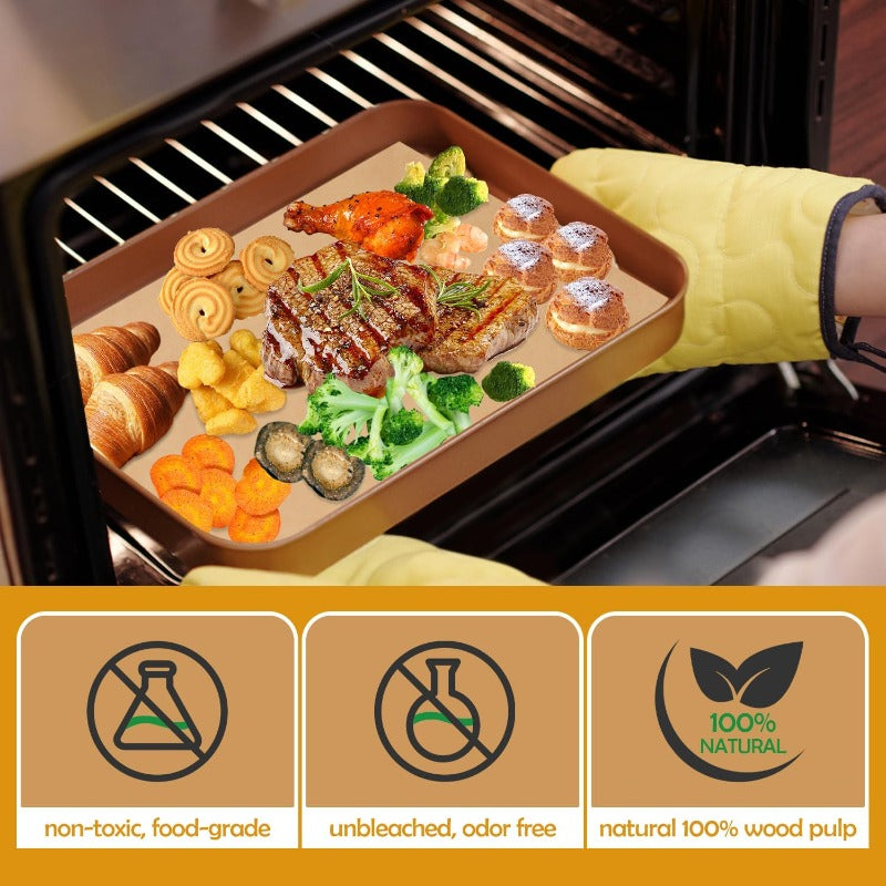 600pcs Unbleached Parchment Paper Sheets for Baking 9 X 13 Inch Nonstick Precut Quarter Sheet Size Parchment Paper for Baking Cooking Air Fryer Oven 9X13600Pack