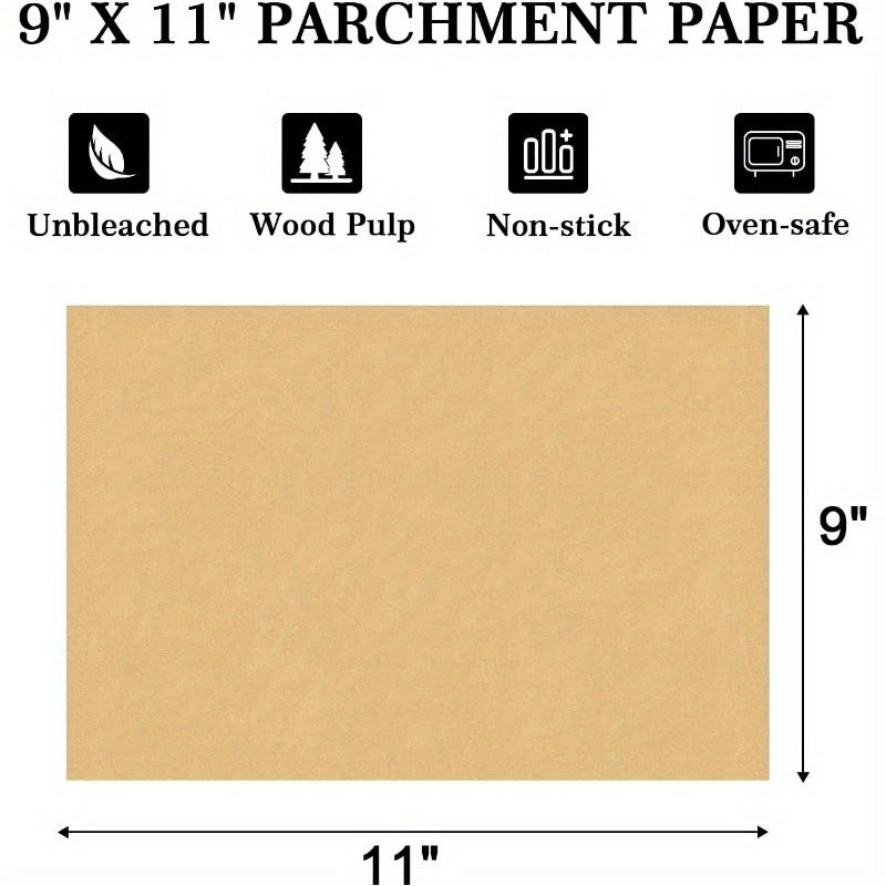 170pcs 9x11 Inch Rectangular Parchment Paper Sheets - Disposable Air Fryer Liners for Emeril, Lagasse, Foodi Instant Pot & More, Non-Stick, Easy Cleanup, Perfect for Baking, Roasting & Microwave Cooking, Baking Essentials | Rectangular Liners | Nonstick