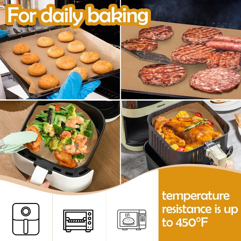 600pcs Unbleached Parchment Paper Sheets for Baking 9 X 13 Inch Nonstick Precut Quarter Sheet Size Parchment Paper for Baking Cooking Air Fryer Oven 9X13600Pack