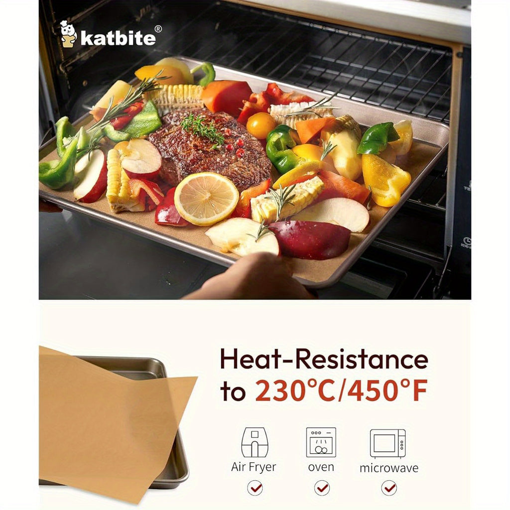 265-Sheet Katbite Heavy Duty Unbleached Baking Paper - Non-Stick, Oil Proof, Pre-Cut Large 10x15 Inch Sheets for Pizza, Bread, Cakes, Pastries, Dumplings - Perfect for Home & Professional Kitchens - Advanced Series, Steaming Cooking Wrap